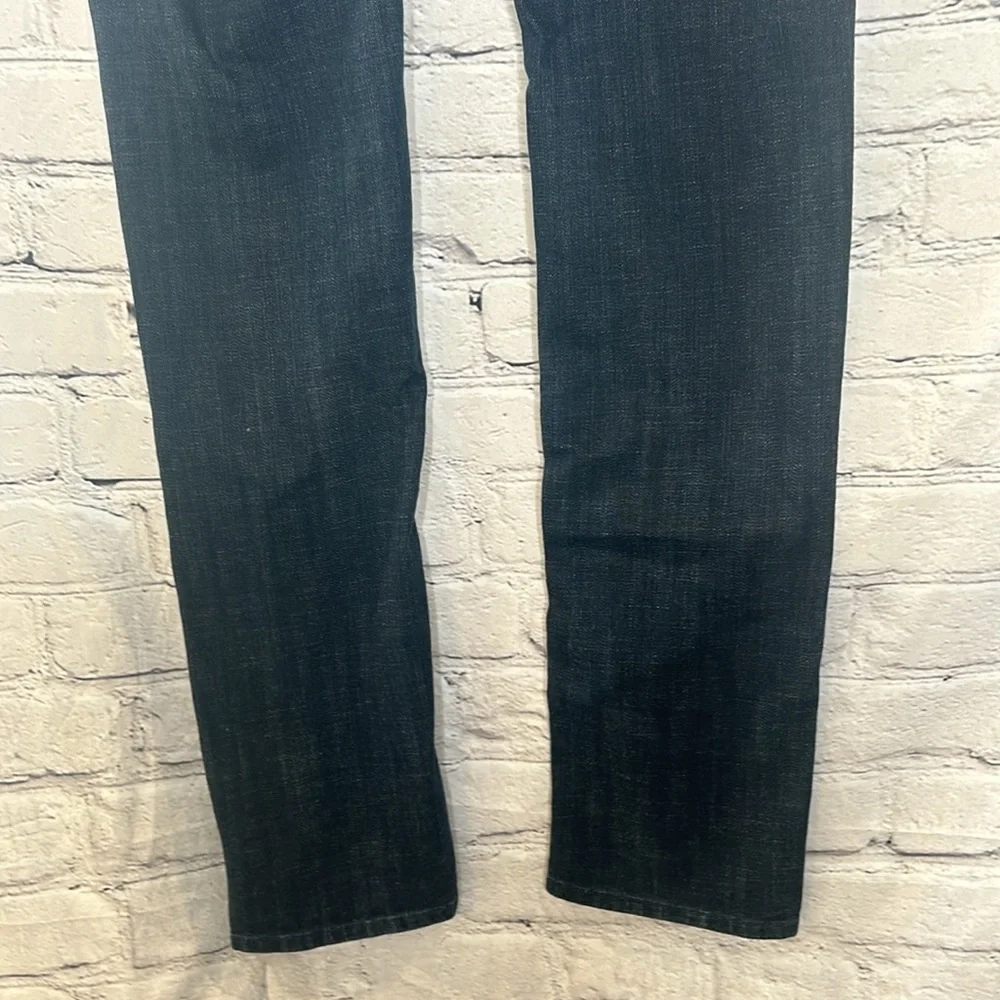 Tory Burch Tapered Leg Dark Wash Denim Blue Jeans Size 29 Excellent Condition